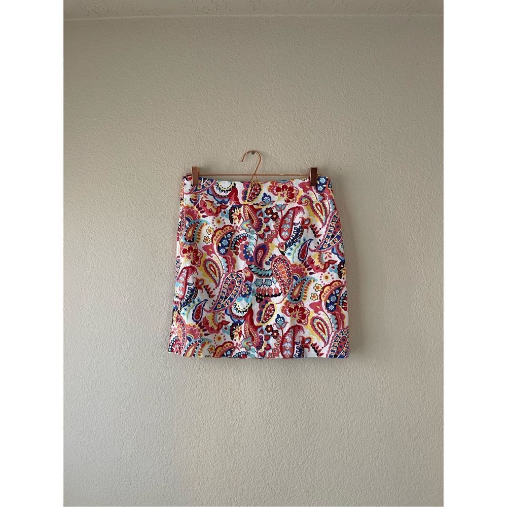 Talbots paisley print skirt size 8 petite